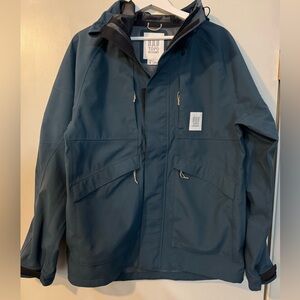 Topo Designs Navy Hooded Jacket - Size Small